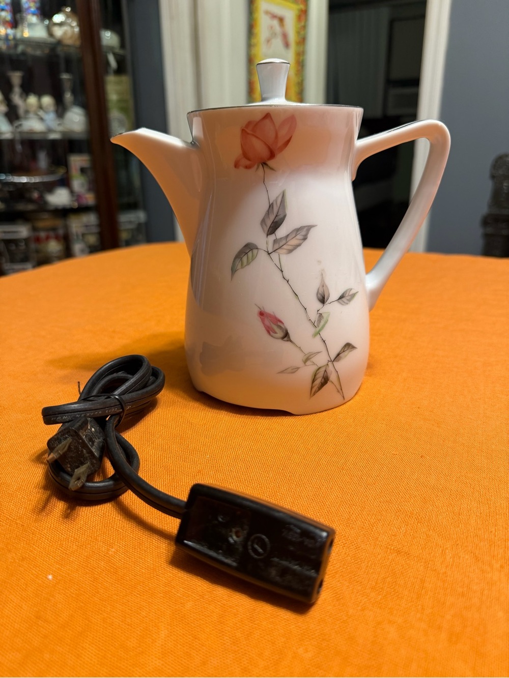 Vintage style house fine china dawn rose coffee pot